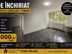 Cetatea Histria, spatiu birouri, firma, 4 camere, 2 bai, parter